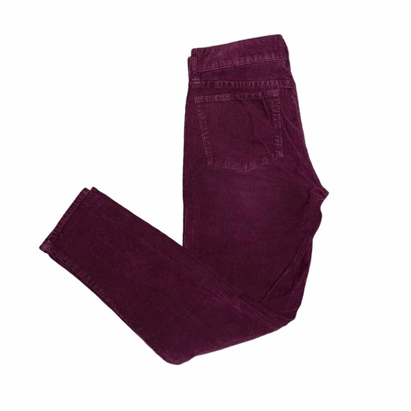 J. Crew Toothpick Corduroy Ankle Pants Burgundy - Picture 7 of 12